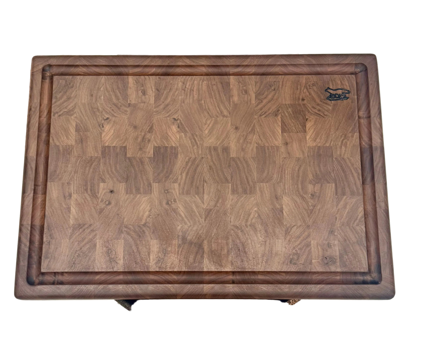 Cutting Board- Black Walnut End Grain Cutting Board with blood route