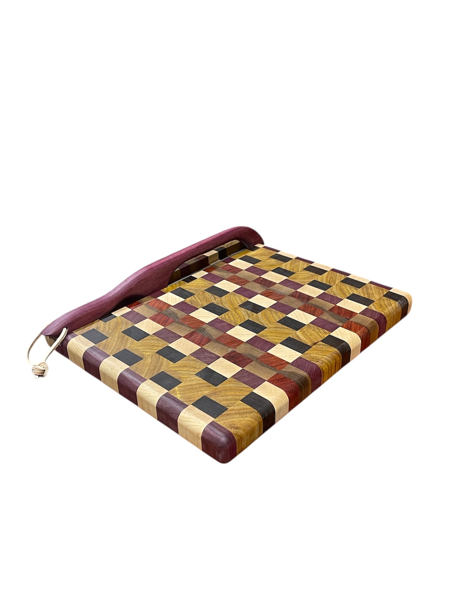 Cutting Board-Colors on Display End Grain Exotic Woods Cutting Board