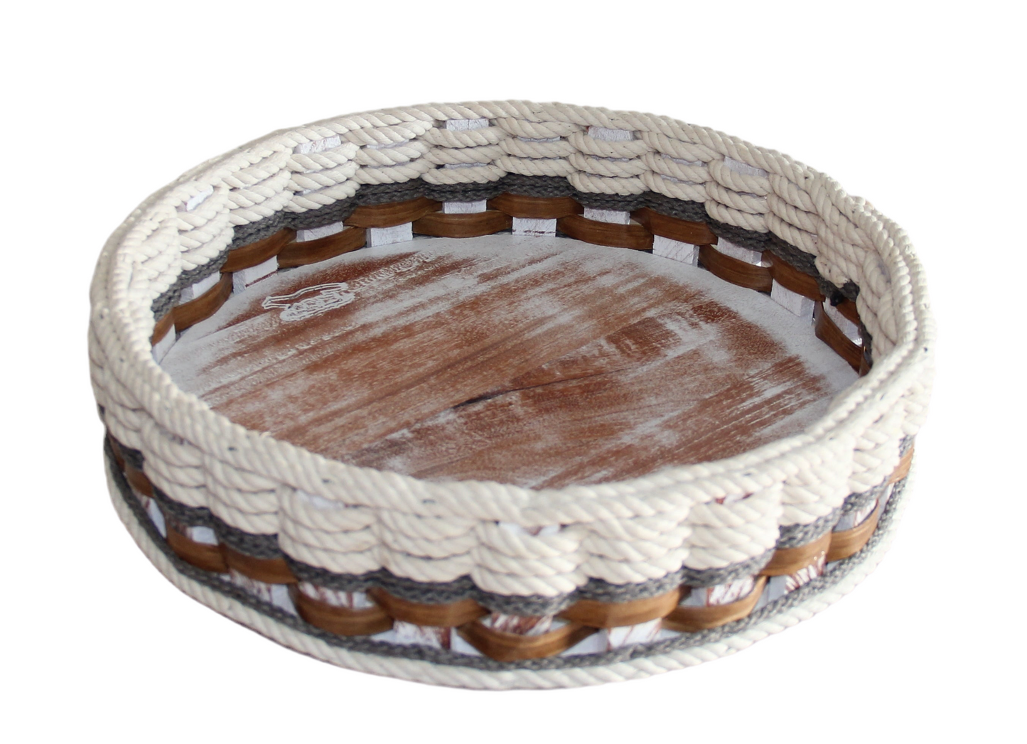 13 inch Lazy Susan Basket--Cottage Grey