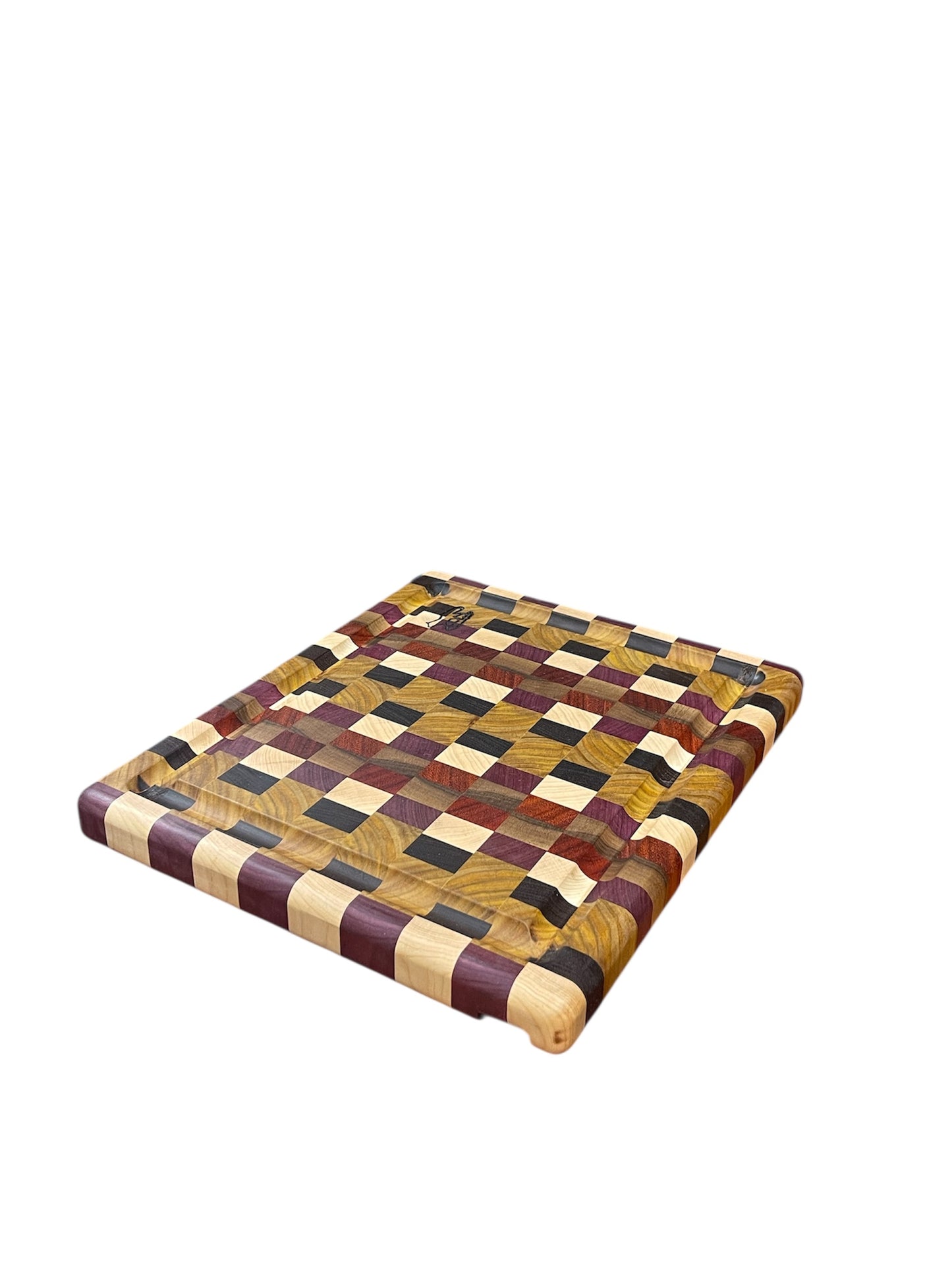 Cutting Board-Colors on Display End Grain Exotic Woods Cutting Board