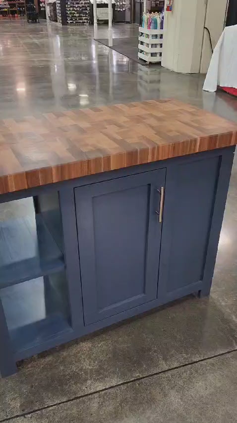 Farmhouse Island--22x44 Farmhouse Distressed Wood Island w/tilt