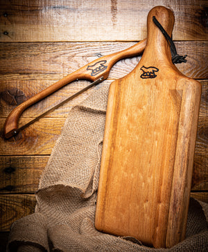 Bread Knife with cutting board Sourdough knife – Foxcreek Baskets