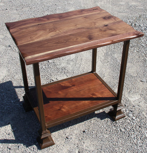 Table- 36x60 Black Walnut Table with 4 benches