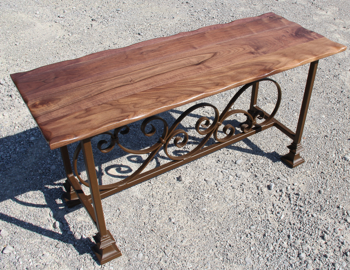 Table- 36x60 Black Walnut Table with 4 benches