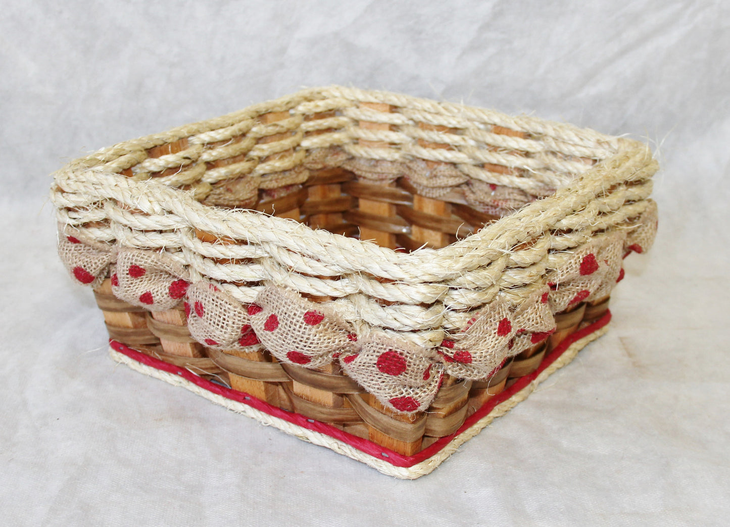 Napkin Basket w/Lid-Shabby Chic