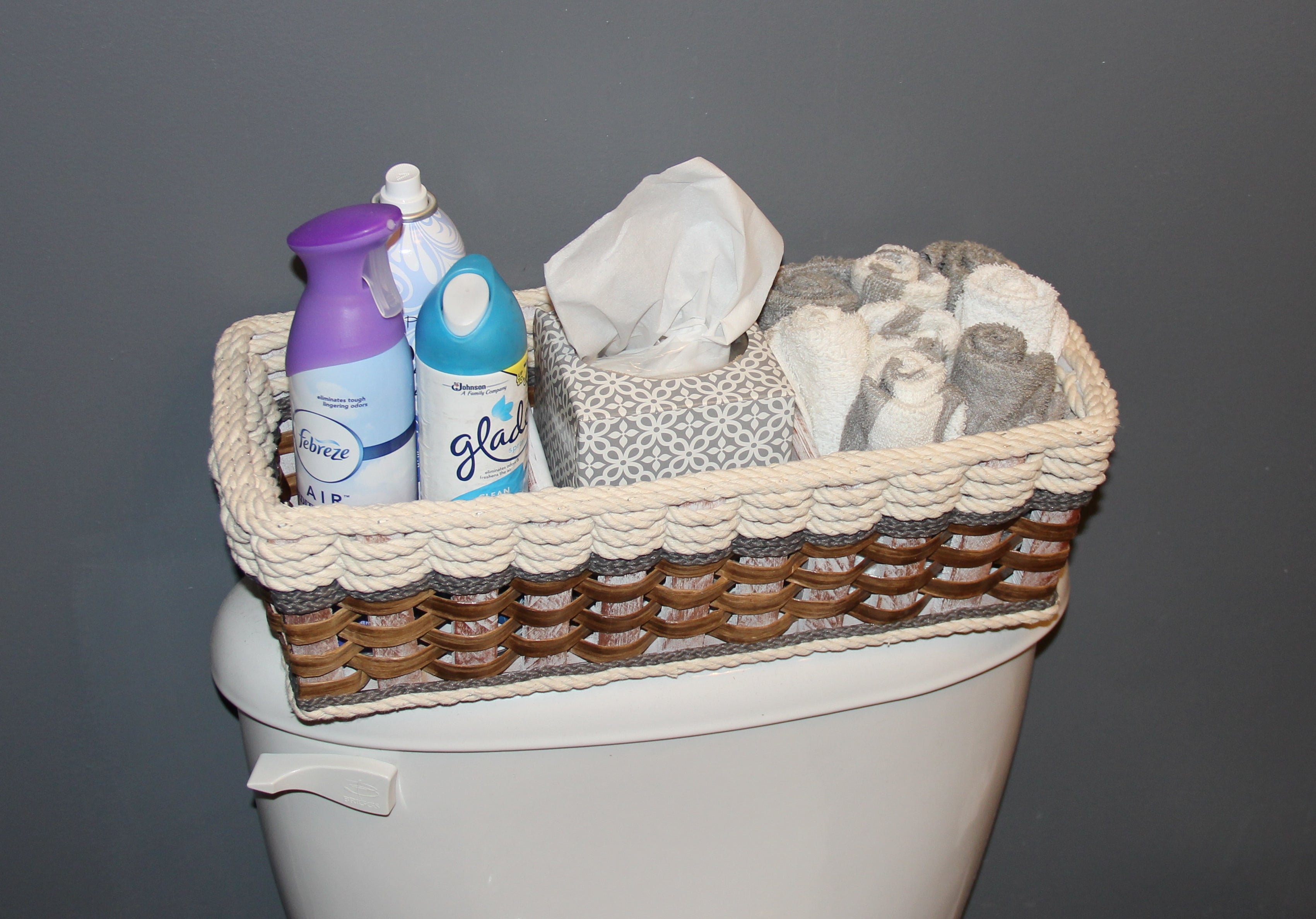 Tank Topper Basket-- Cottage Grey – Foxcreek Baskets