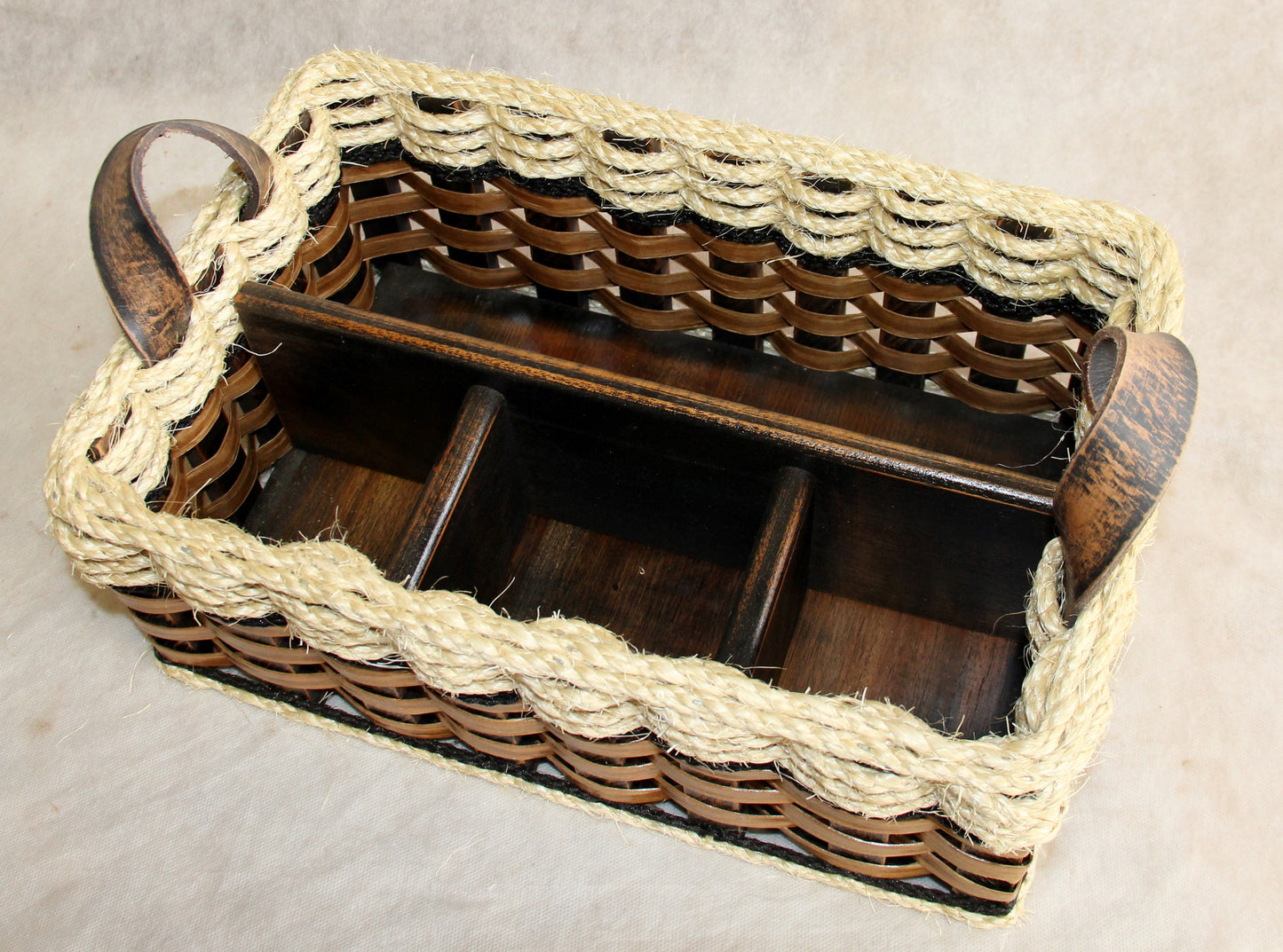 Hobby Basket w/cord-Shabby Chic Collection