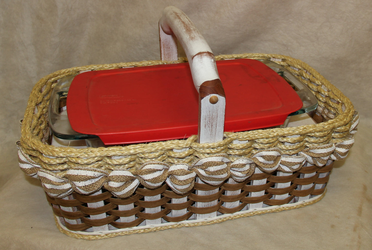 Double Casserole Basket-Shabby Chic Collection