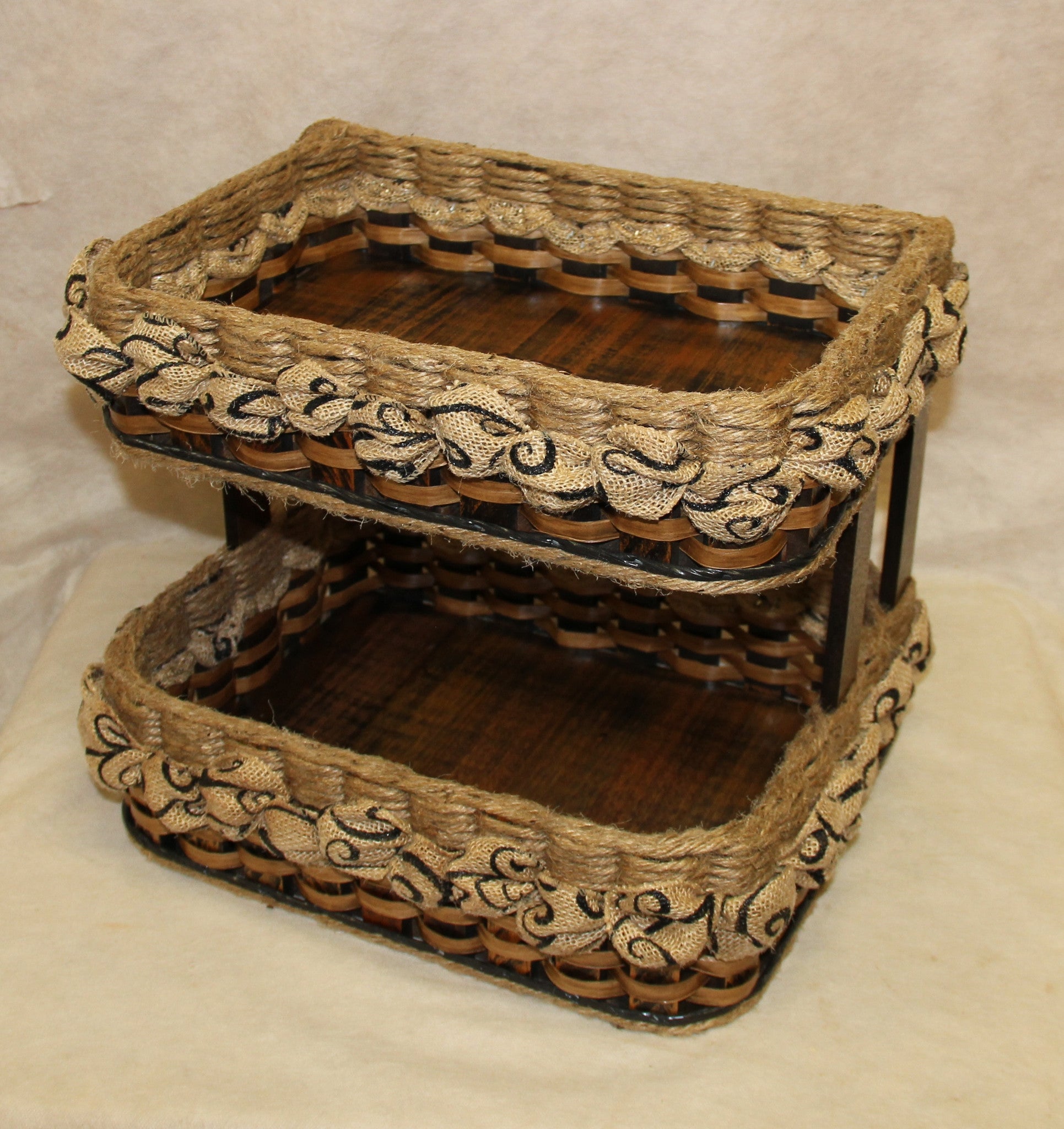 Double Bread and Pastry Basket- Shabby Chic Collection