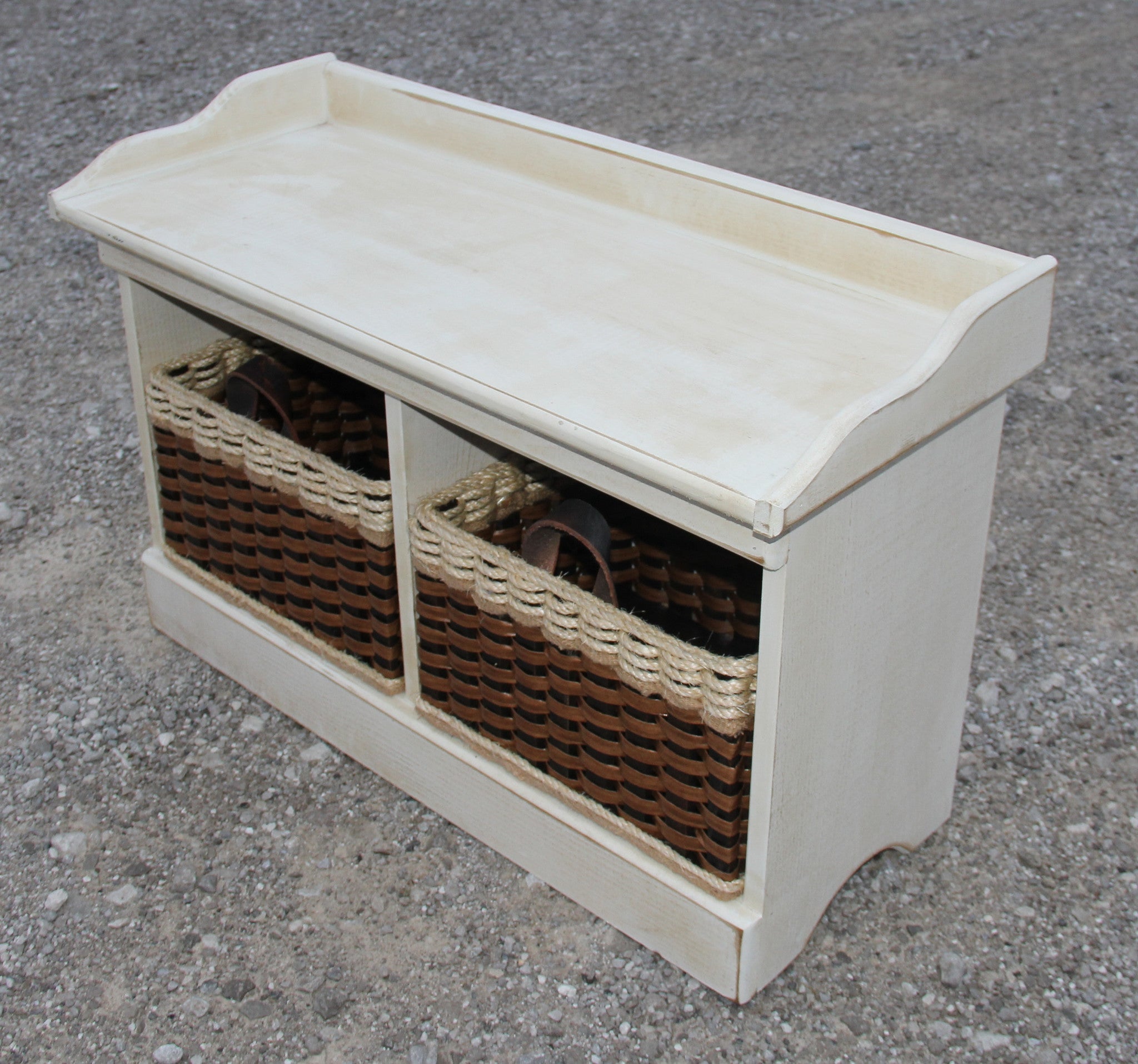 wicker small bench