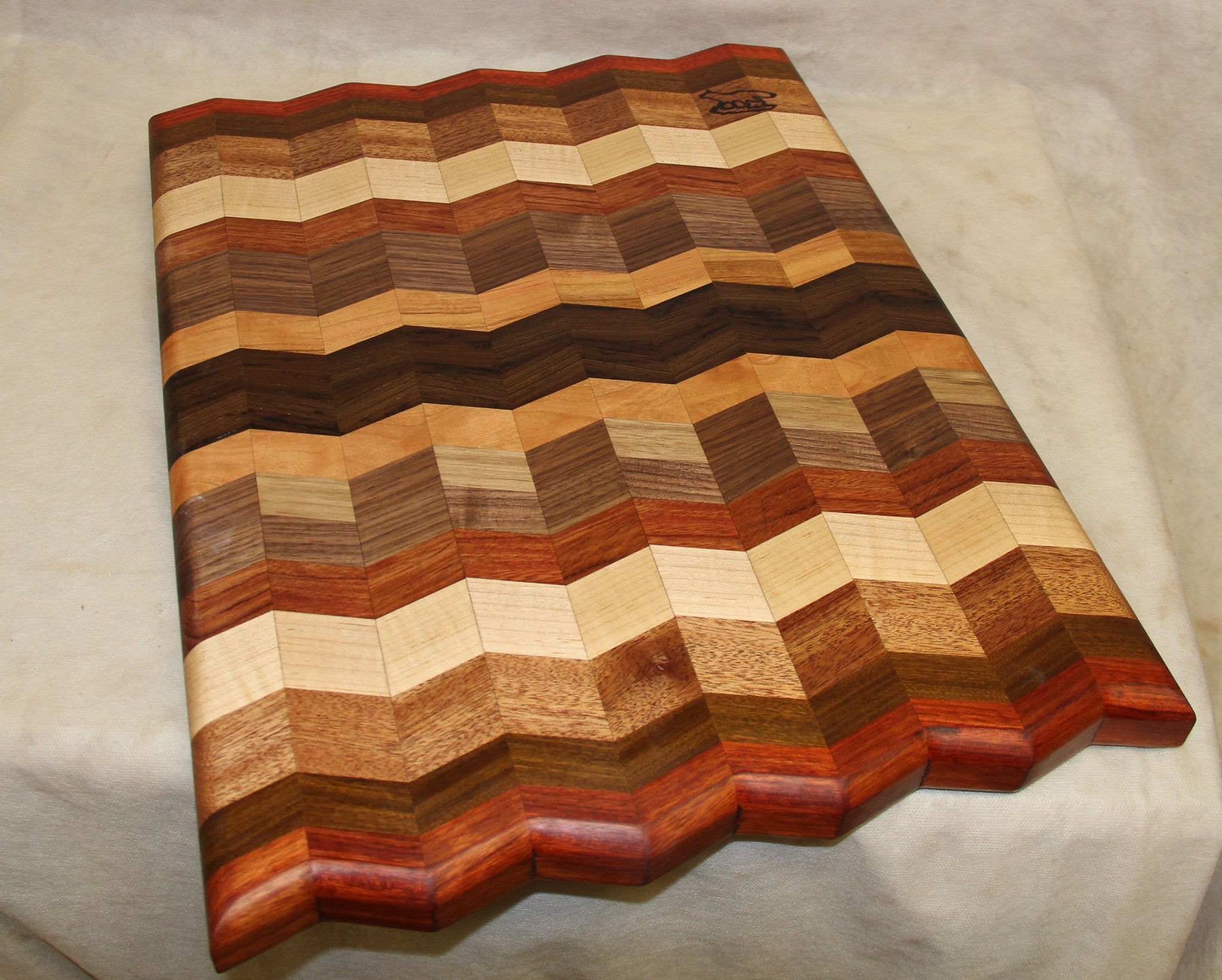 Multi Colour Stripe Wooden Chopping Boards