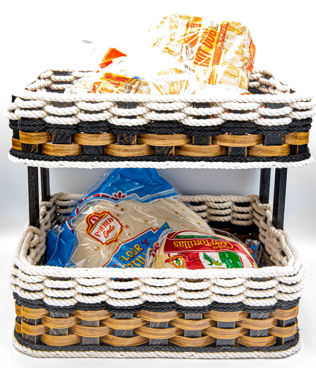 Double Bread BasketCottage Black Foxcreek Baskets