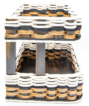 Double Bread Basket-Cottage Black