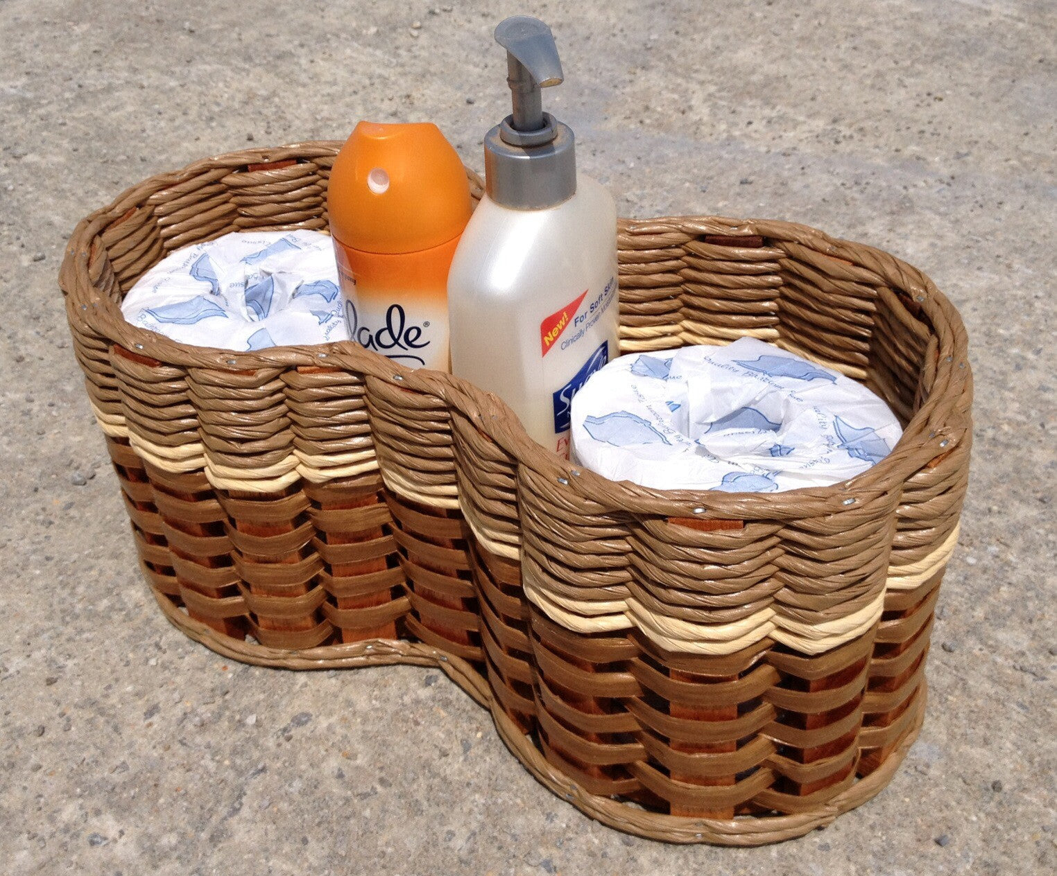 Toilet paper/air-freshener basket
