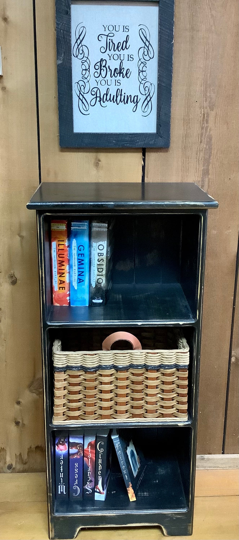 Cubby Book Shelf Unit w/three Cubbies