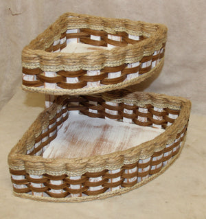 Double Corner Basket-Shabby Chic Collection