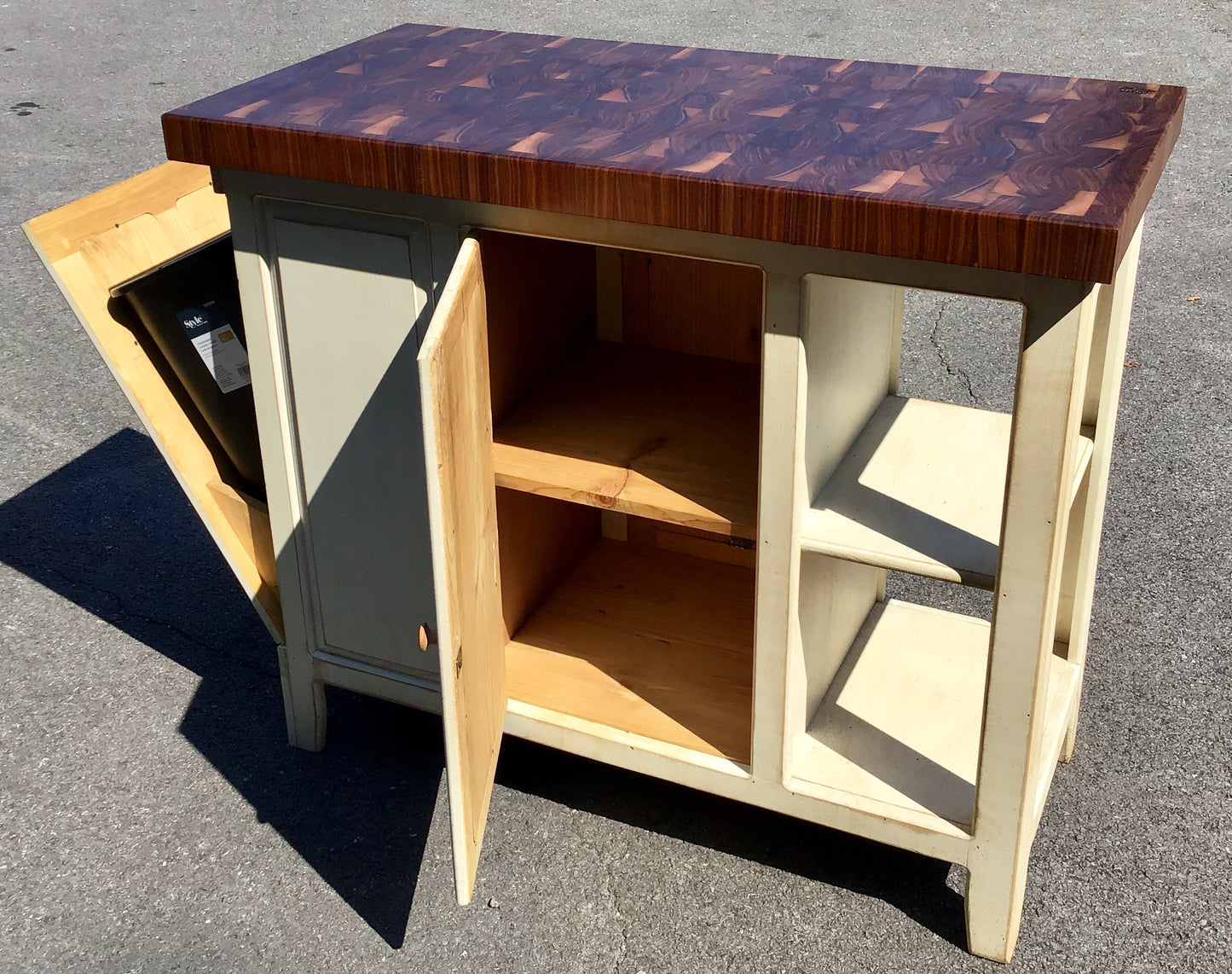 Farmhouse Island-Farmhouse 22x44 Black Walnut end grain butcher block