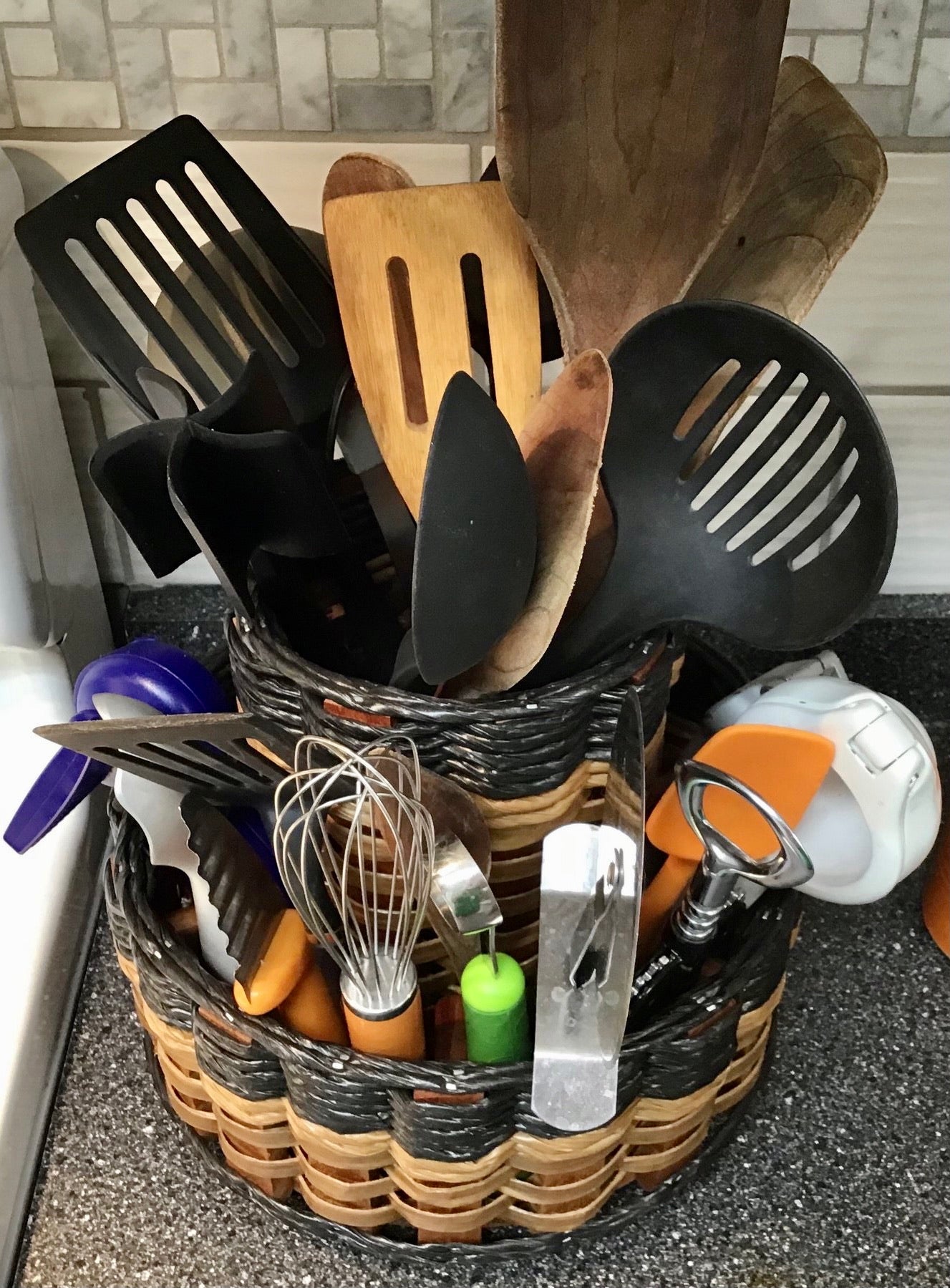 Double Utensil Lazy Susan