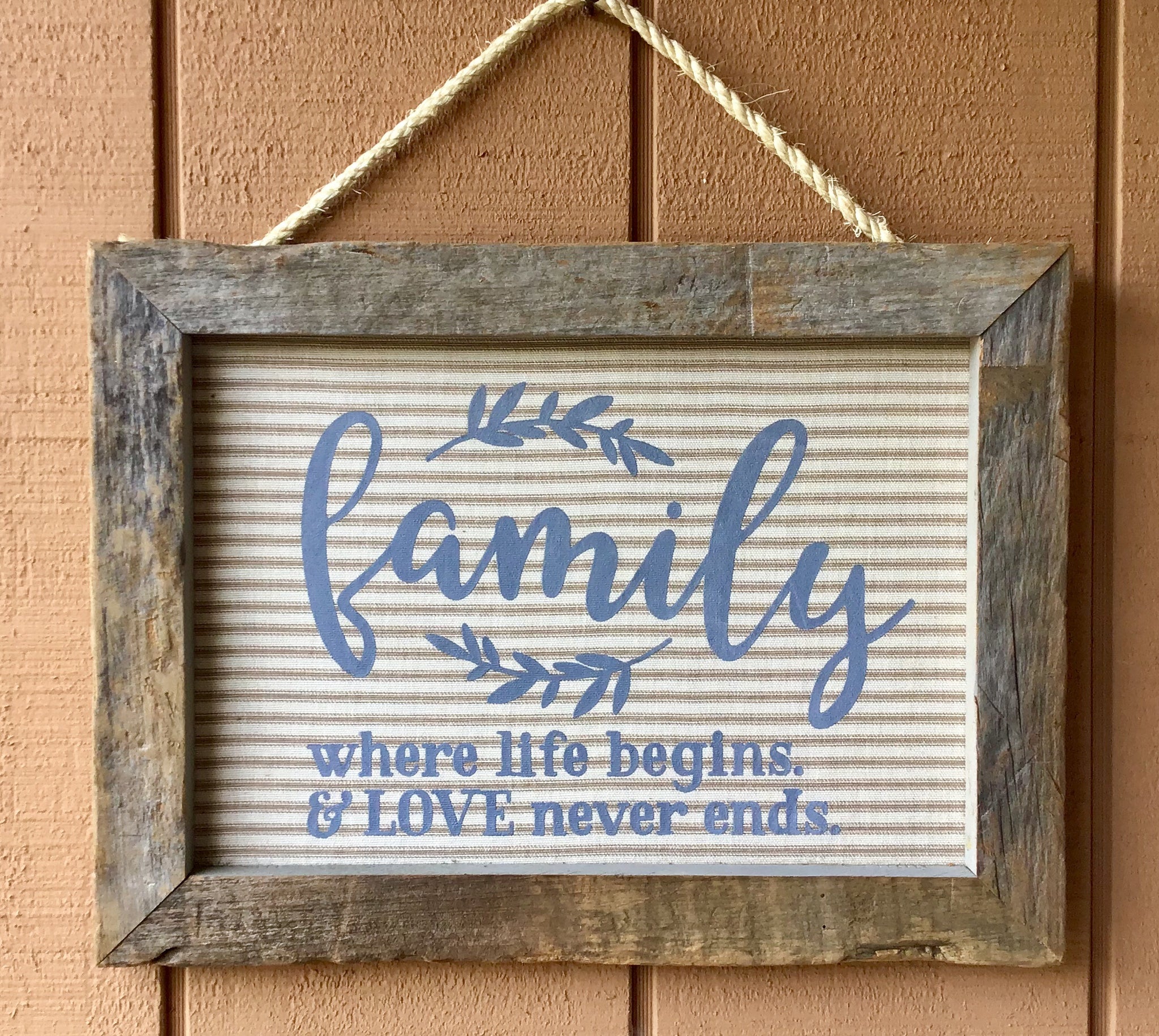 Framed Silkscreen Sayings-Family