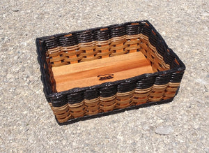 Shelf basket with angled sides