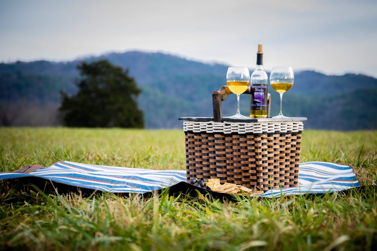Finesse Fine Art - Leather Fold Fronted Picnic Sets