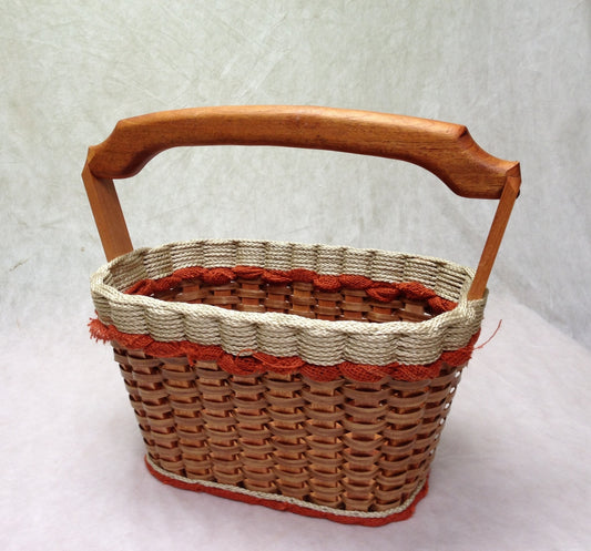 Magazine Basket w/solid burlap colors-Shabby Chic Collection