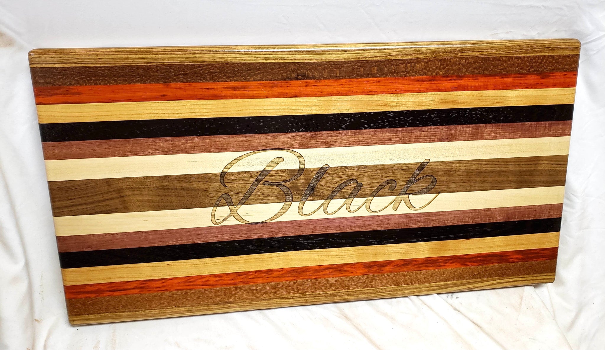 Cutting Board-Large Stripe Exotic Wood Board