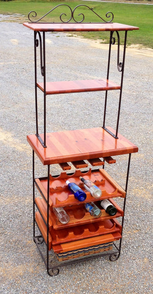 Table-Wine Rack with tall riser