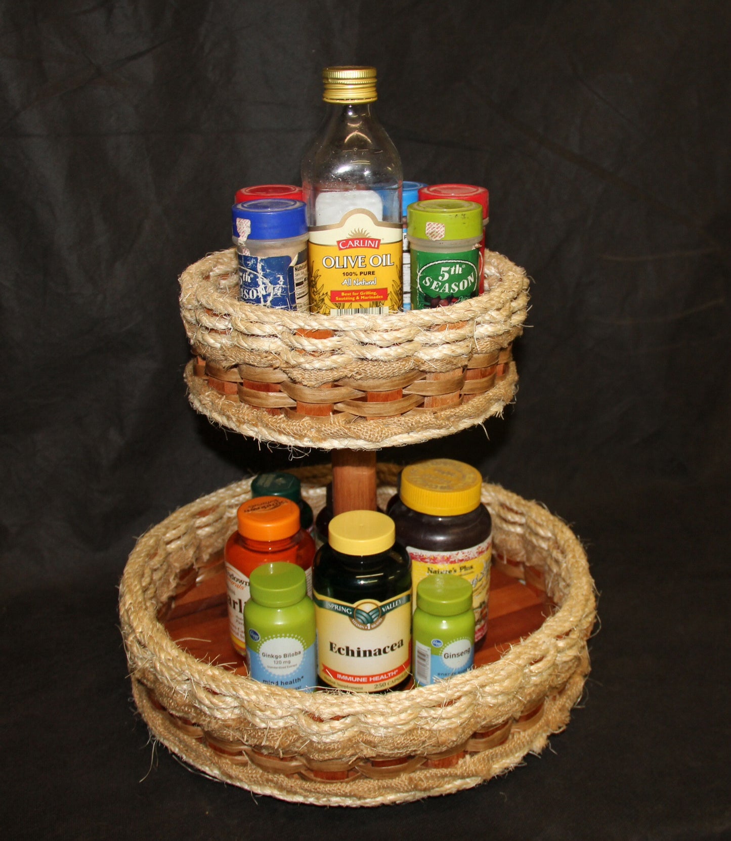 Double Lazy Susan Basket--Shabby Chic Collection