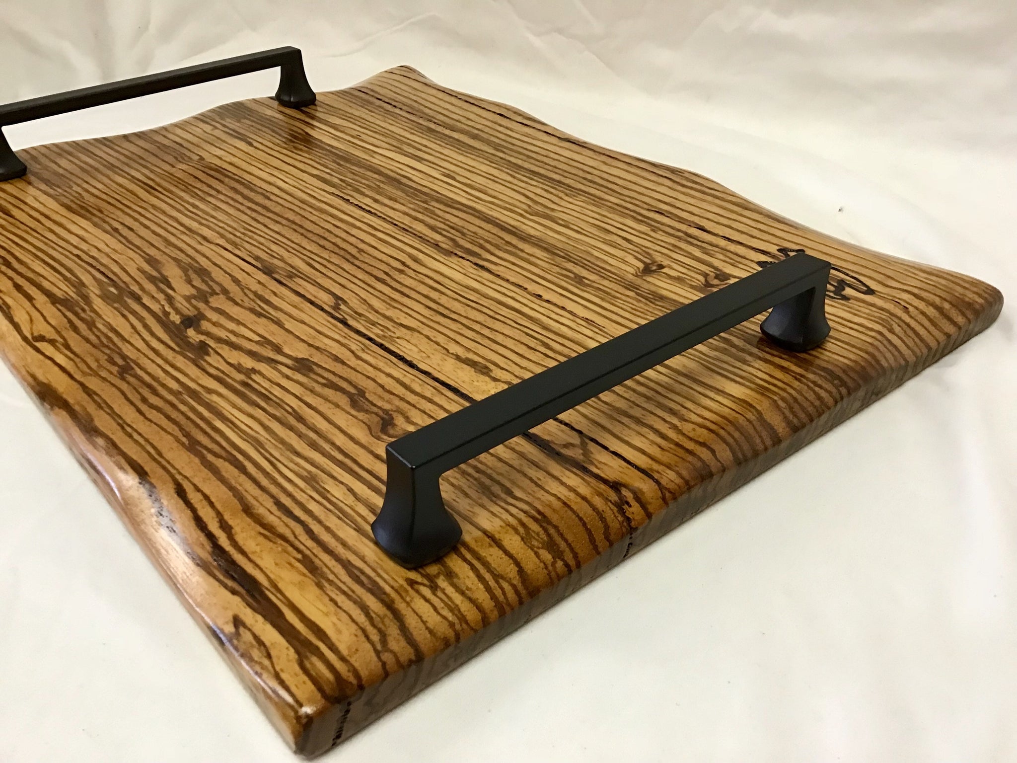 Charcuterie Board-Zebra Wood w/waned edge – Foxcreek Baskets
