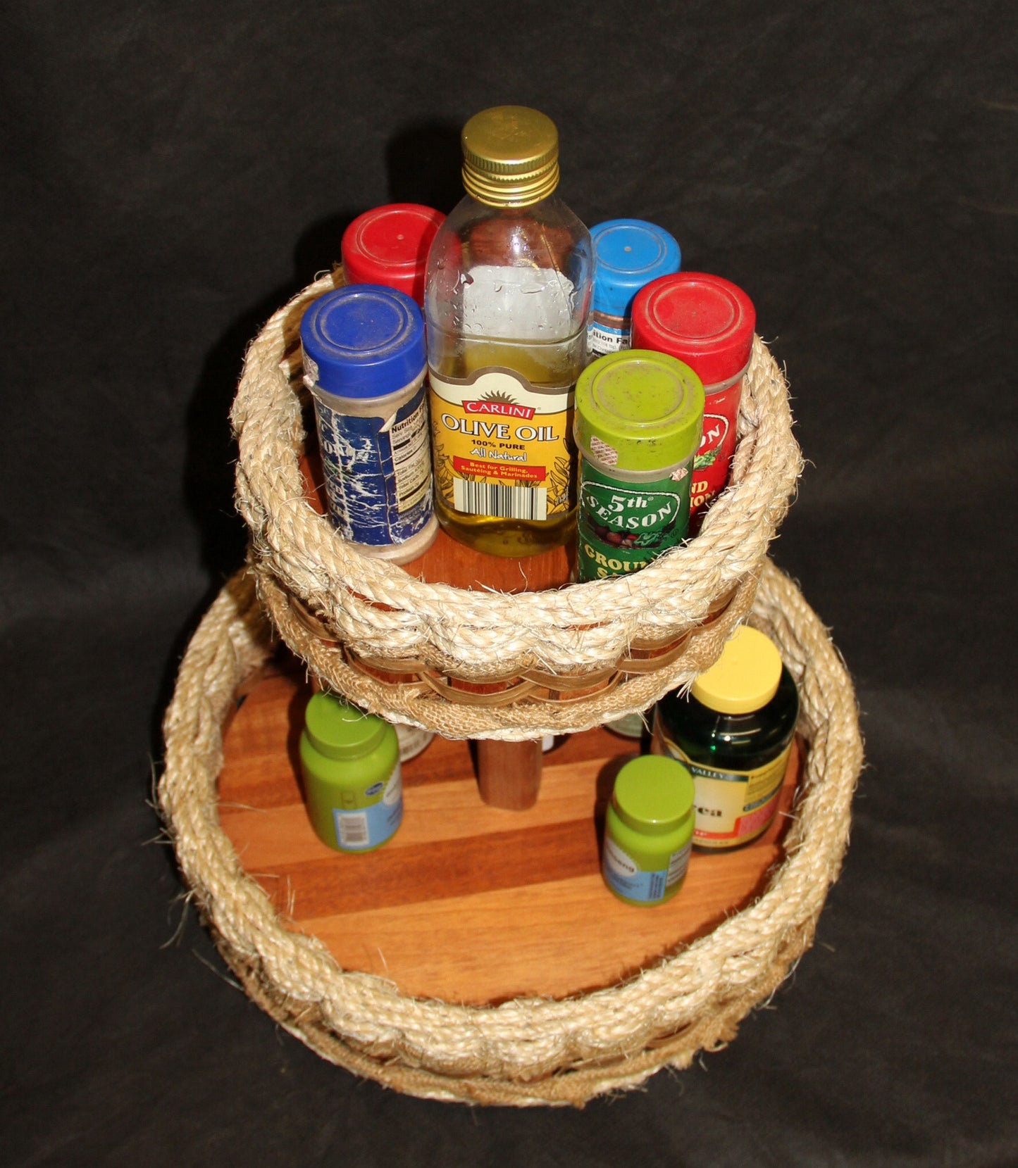 Double Lazy Susan Basket--Shabby Chic Collection