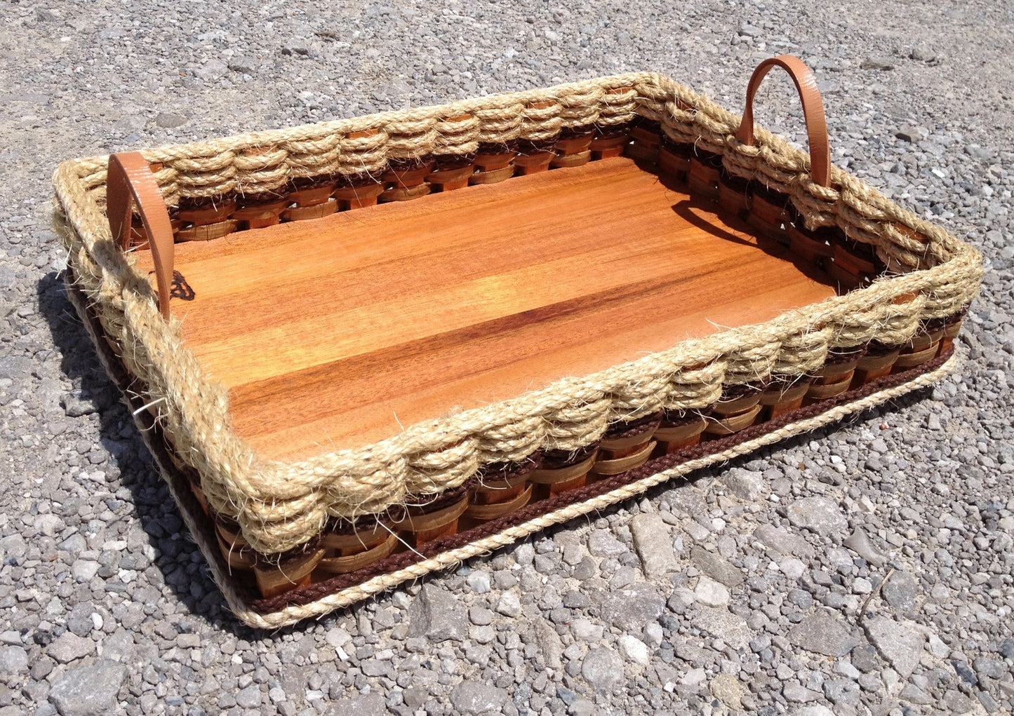 Ottoman tray basket-Shabby Chic Collection