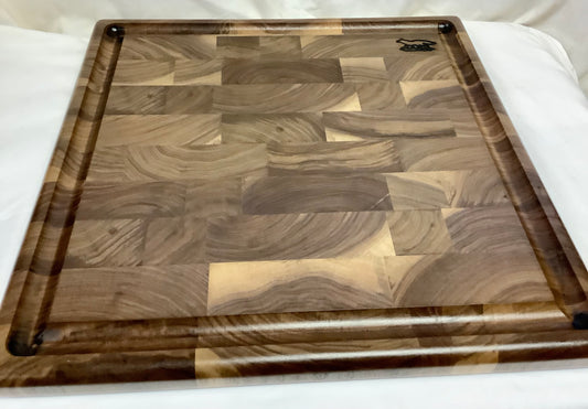 Cutting board-Black Walnut End Grain w/drip trail