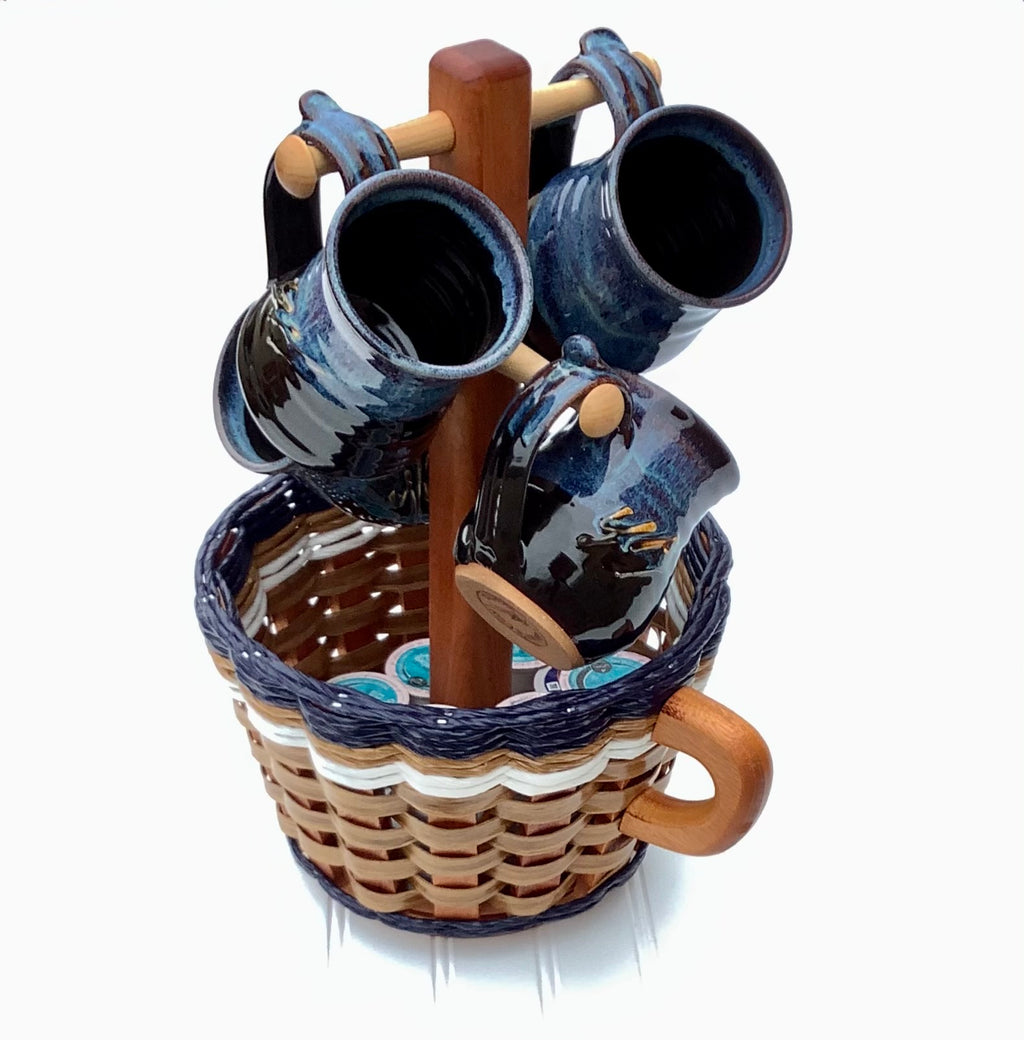 Coffee Mug Lazy Susan Basket