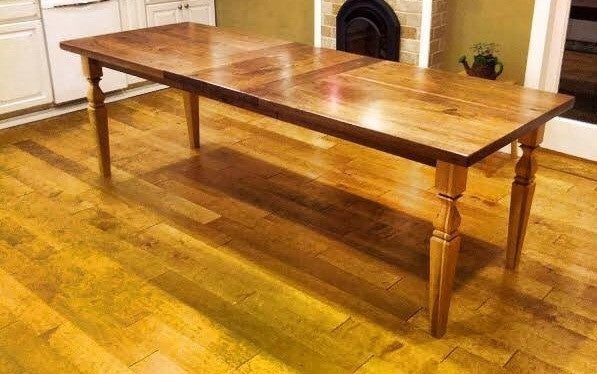 Table--30x96 Black Walnut Dining Room Table w/hickory legs