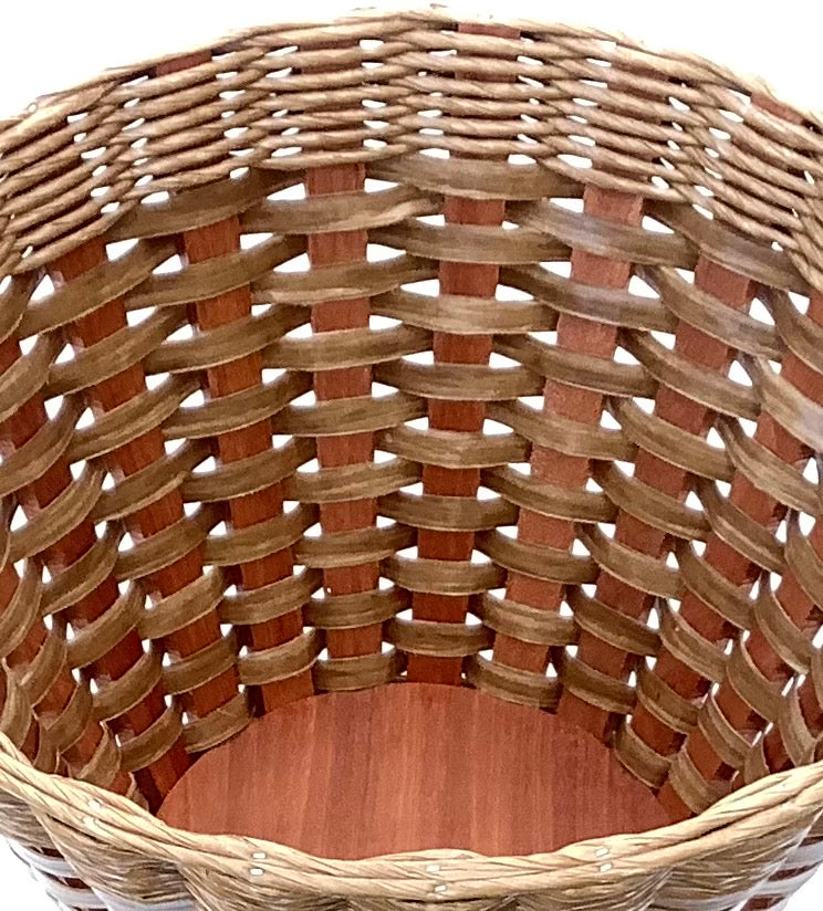 Laundry Basket w/Leather Handles