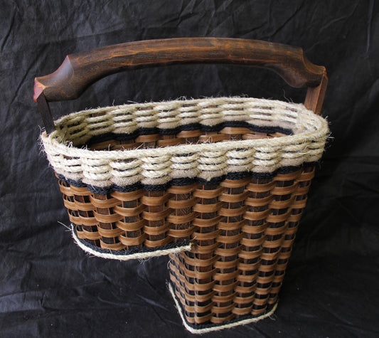 Step basket/distressed black shabby chic large