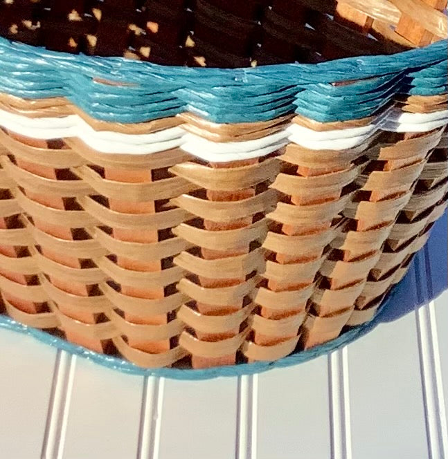 Laundry Basket w/Leather Handles