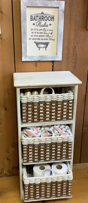 Cubby Book Shelf Unit w/three Cubbies