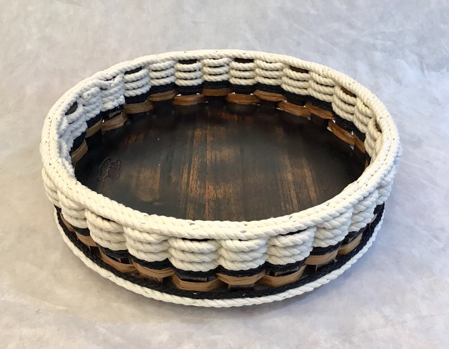 13 inch Lazy Susan Basket-Cottage Black