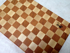 Cutting board---maple/mahogany end grain
