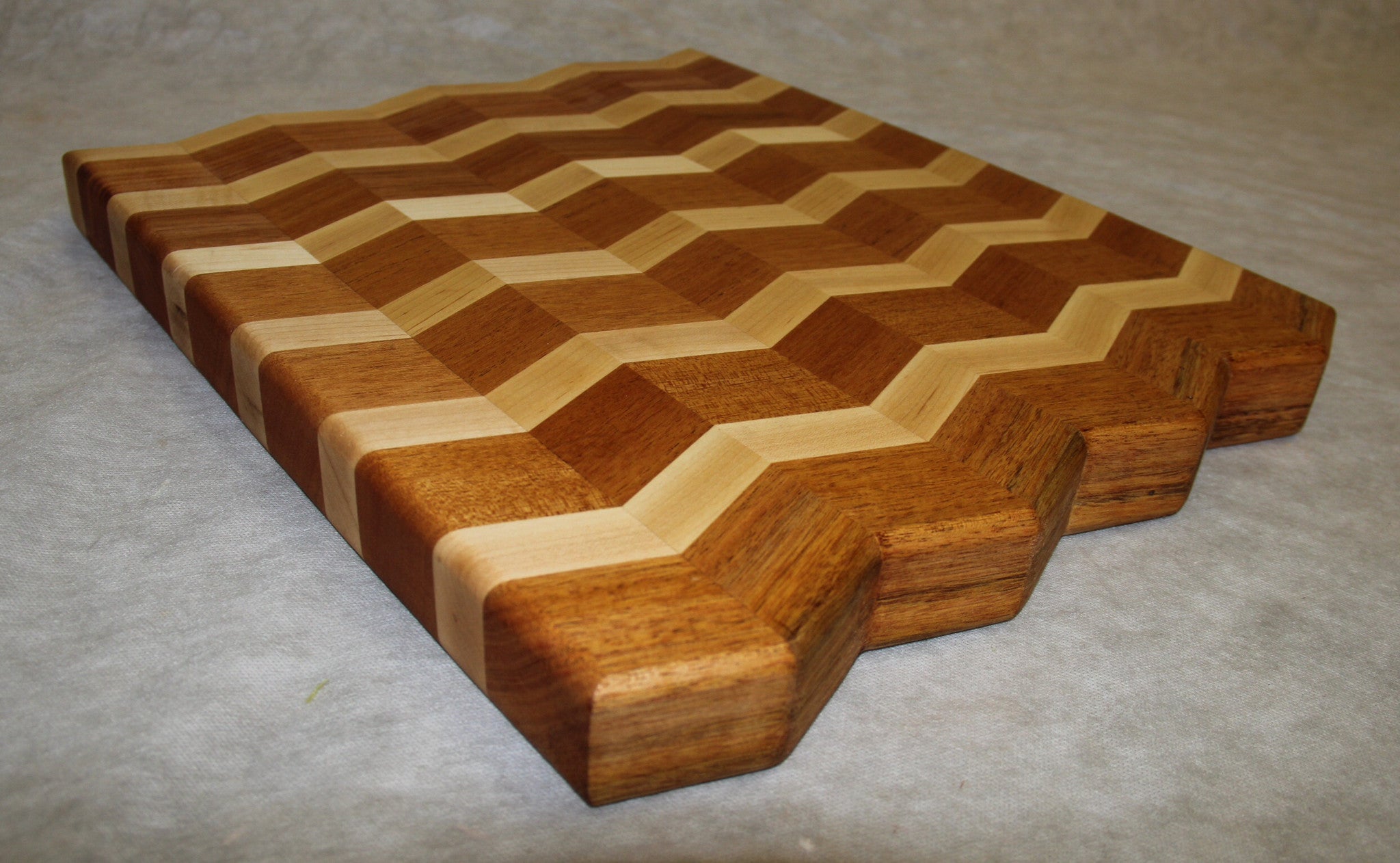 Cutting board--Maple/Mahogany Chevron