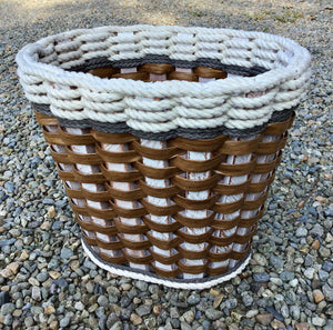 Oval Waste Basket- Cottage Grey