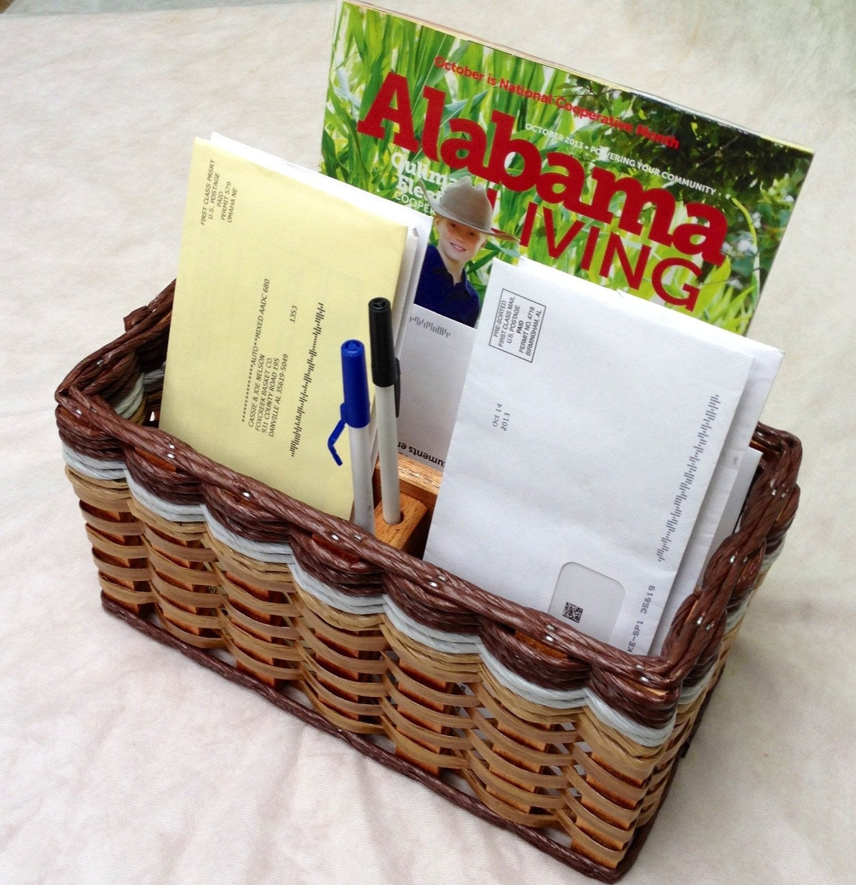 Mail Organizer Basket – Foxcreek Baskets