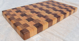 Cutting board--black walnut and cherry end grain