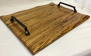 Charcuterie Board-Zebra Wood w/waned edge