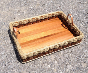 Ottoman tray basket-Shabby Chic Collection
