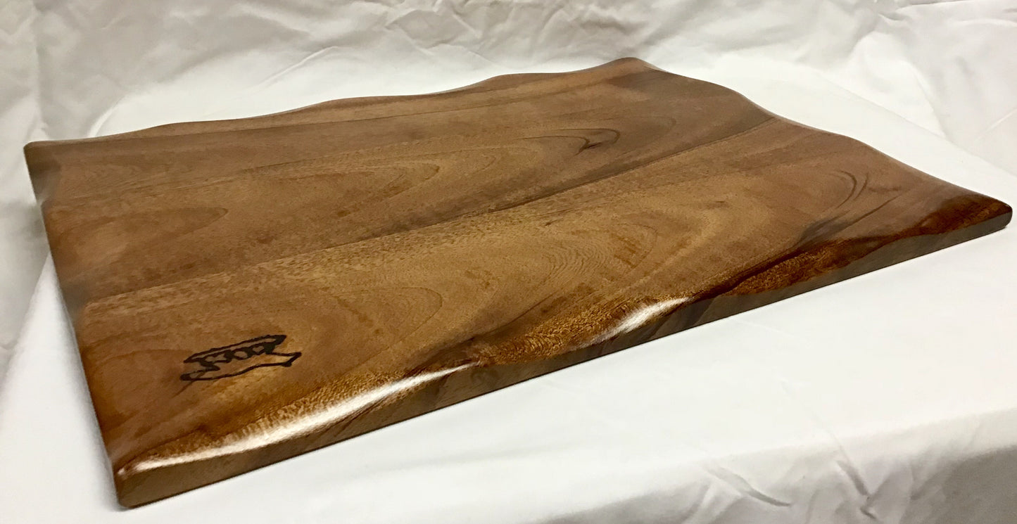 Charcuterie Board- Mahogany w/waned egde