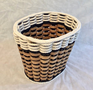 Oval Waste Basket-Cottage Black