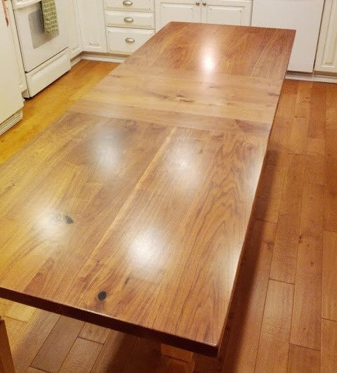 Table--30x96 Black Walnut Dining Room Table w/hickory legs